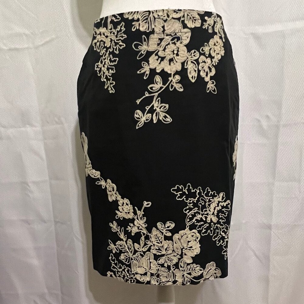 J. Crew Mirabel Embroidered Floral Pencil Skirt